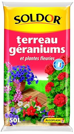 Algoflash SOLDOR Terreau Plantes Fleuries - 50 L
