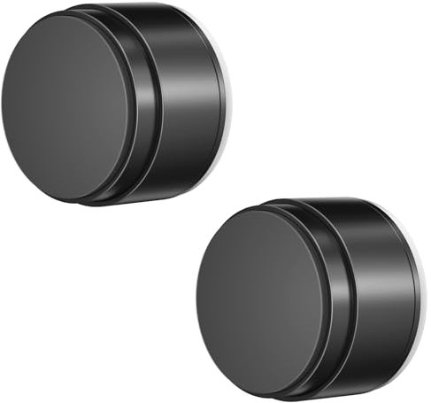 2 Stück Türstopper für Wand Selbstklebend, Aluminium Wandpuffer with Feder-Dämpfer-Technologie, 3.05 * 2.38 CM, Schwarz
