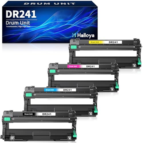 Halloya DR-241CL DR 241CL Compatible with Brother DR-241CL for MFC-9332CDW Drum Unit Brother DCP-9022CDW MFC-9142CDN HL-3142CW HL-3152CDW HL-3150CDW HL-3140CW Brother MFC 9332CDW Drum (Pack of 4)