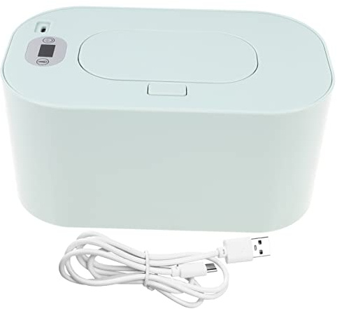 SOLUSTRE Tragbarer Feuchttücherwärmer USB mit Konstant Warmer Temperatur Abs und Pp Material Kompakt für Zuhause und Innenräume Grün
