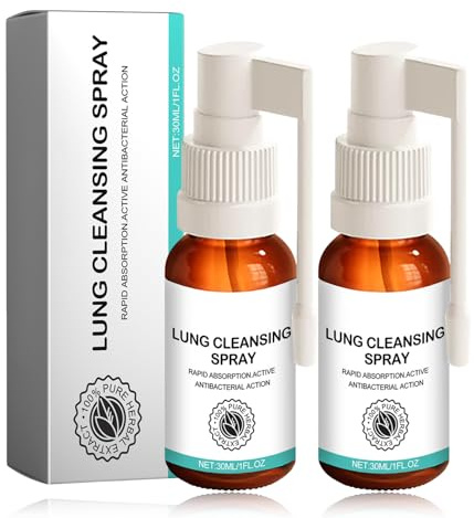 Herbal Lung Spray - Lungenreinigung Spray 2PCS - Pflanzliches Lungenreinigungsspray für den Alltag - Lung Cleansing Spray für Atemkomfort - Einfache Anwendung