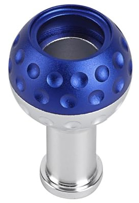 QIFANB 5-Gang-Universal-Schaltknauf Aus Aluminium Mit 6 Trans-Stick-Kopf Für VW Für Scirocco Für Jetta Für Golf Schalthebelkopf(Blau)