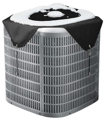 Klimaanlagen Abdeckung Outdoor Wetterschutz Klimagerät Außen, Schutzhülle Außengerät Klima Staubdichte & Wasserdichte Klimaanlagenhaube Für Draußen(Black oxford,91CM/36in)
