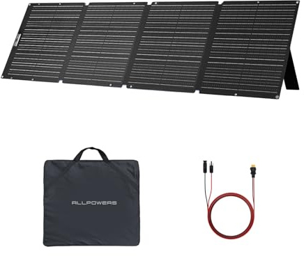 ALLPOWERS Panneau solaire portable SE200 200 W, 25 % haute efficacité, pliable, étanche IP68, pour générateurs solaires, camping, camping-car, hors réseau