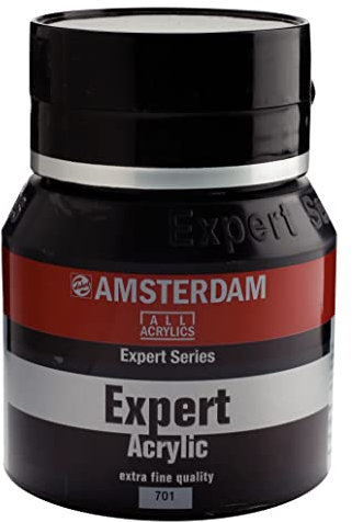 Amsterdam Expert Series Acrylic Paint - Noir d'ivoire 701-400 ml - Haute pigmentation et résistance à la lumière - Finition durable et imperméable à l'eau