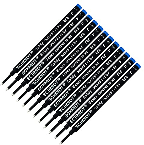 Schmidt 888F Sicherheits-Ersatzminen für Tintenroller, Keramik, Blau, 12 Stück [Büroprodukt]