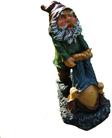 HÜWÜKNÜ Fun Zwerg Gartenzwerg Deko für Maulwurfhügel