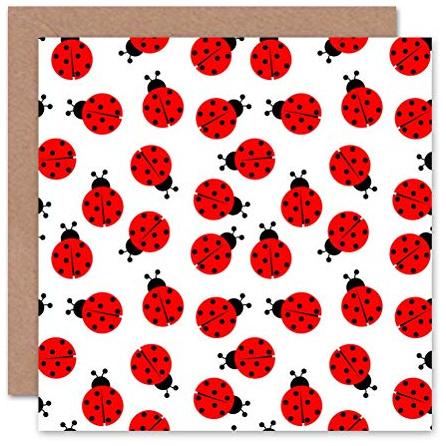 Wee Blue Coo Ladybug Birthday Card - Spotty Ladybird