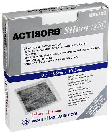 ACTISORB 220 Silver 6,5x9,5 cm steril Kompressen 10 St