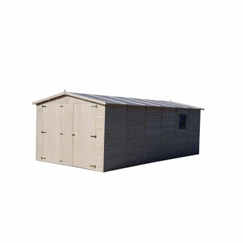Gardiun Garaje de Madera Mikhail II 20 m² Exterior 324x616x192/222 cm