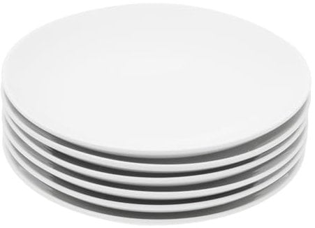 Miicol Kleine Dessertteller, Keramik Kuchenteller 15cm, Frühstücksteller Weiß, Mini Porzellan Servierteller für Kuchen, Brot, Salat, Snack, 6 Stück