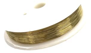 Basteldraht, Schmuckdraht Messing goldfarben 0,3mm 50m Spule