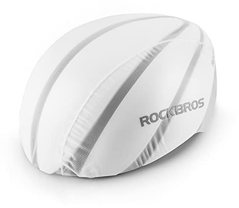 ROCKBROS Helmüberzug Helmet Cover Regenkappe für Fahrradhelm Wasserdicht Staubdicht Winddicht Universalgröße Schwarz/Weiß/Grün