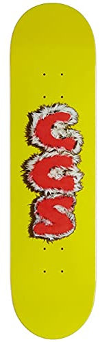 [CCS] Furry Letters Skateboard-Deck, 19 cm, Gelb