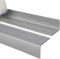 Quest Treppenkantenprofil Selbstklebend PVC Kunststoff Treppen-Kantenschutz 50x42mm, silber, 200cm