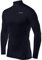 TCA Men's HyperFusion Compression Base Layer Top Long Sleeve Under Shirt - Mock Neck - Navy Blazer Mock, L