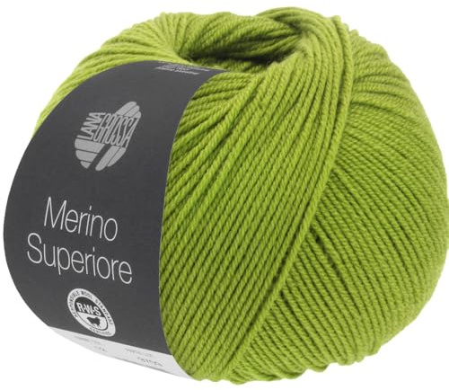 LANA GROSSA Merino Superiore | Pure, extrafeine Merinowolle waschmaschinenfest und filzfrei | Handstrickgarn aus 100% Schurwolle (Merino extrafein) | 50g Wolle zum Stricken & Häkeln | 180m Garn FB14