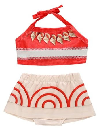Lito Angels Prinzessin Tankini Badeanzug Zweiteiler für Kinder Mädchen, Sommer Bademode Schwimmanzug Größe 12-18 Monate 86