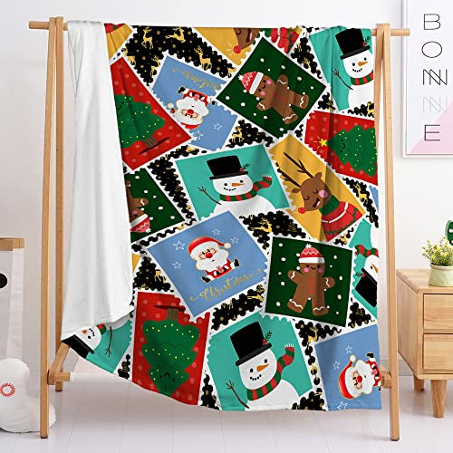 Highdi Wohndecke Flauschige Kuscheldecke Zweiseitige Fleece Decke mit Weihnachten Drucken, Weiche Warm Fleecedecke als Sofaüberwurf, Tagesdecke oder Wohnzimmerdecke (150x200cm,Foto)