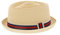 MAGGNA Summer Straw Pork Pie with Striped Band (as8, Alpha, x_l, Red/Blue Stripe Band)