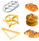 Anicy 3 Stück Brötchenstempel, Brotstempel, Brot Backen Zubehör Set, Semmeldrücker für Kaisersemmel Stempel, Brot-Rolle, Croissant-Schneider, Home Brotpresse Form