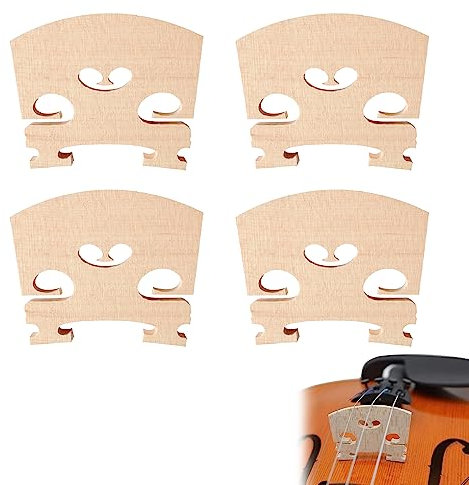 Brücken für Violine, Saitenbrücke aus Ahornholz, Brücke für Violine 4/4, Brücken aus Ahornholz für Violine, Violinbrücke, Brücke Teile für akustische Violine 4/4 Violine, 4 Stück