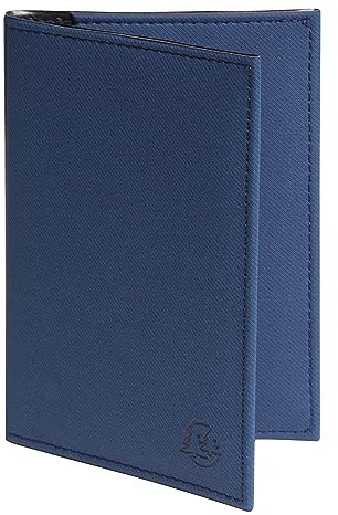 Exacompta - 5105222E - Pochette mixte voiture Denim - 4 fentes - 2 étuis transparents - 14 x 10 cm - Coloris bleu