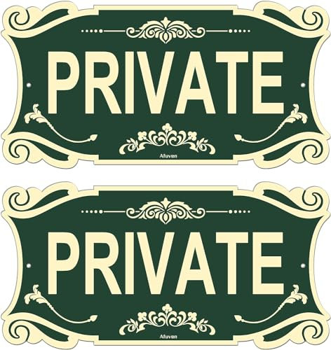 Private Signs Metal Property Lot de 2 panneaux en métal 30 x 15 cm pour portail extérieur réfléchissant antirouille en aluminium imprimé UV Montage facile Utilisation imperméable durable