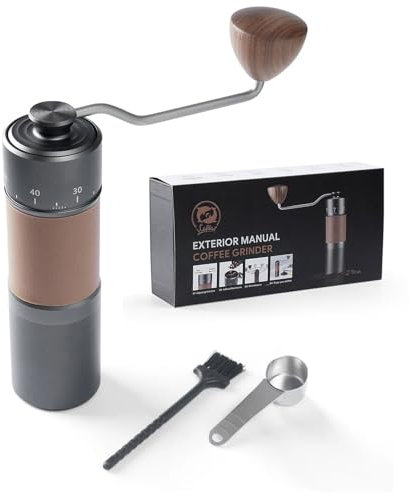 Hand Crank Coffee Bean Grinder, Manual Coffee Grinder, Portable Mill 420 Stainless Steel Grinding Core, Coffee Bean 30g Capacity, Adjustable Bean Grind Size, for Home Camping and Office Use