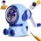 FYSL Astronaut Bleistiftspitzer, Anspitzer mit Kurbel, Manuelle Spitzmaschine mit Auffangbehälter, 3 Positionen einstellbare Dicke Spitzer für Büro Klassenzimmer und Zuhause
