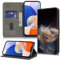 TUOLISG Handyhülle für Samsung Galaxy A51 4G Hülle Leder für Samsung Galaxy A51 4G Hülle Klappbar Leder Flip Wallet stoßfeste Case Schutzhülle Klapphülle für Samsung Galaxy A51 4G -Goldene Blume