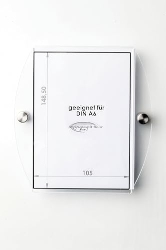 Türschild Werbeschild Praxisschild Namensschild aus Acrylglas DIN A6 Hochformat