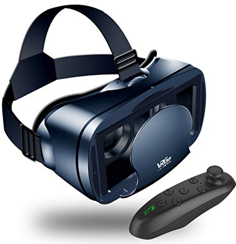 WYAFEIER [Nuevo] Gafas VR de Realidad Virtual,3D VR Gafas con Remoto Controlador, para Juegos Visión Panorámico Immersivo para iPhon X/7/ 7plus, Galaxy s8/ s7 con Pantalla de 5,0 a 7,0 Pulgadas