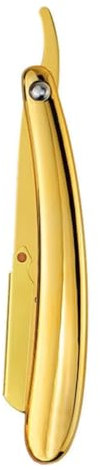 Friseur Rasiermesser Handbuch Rasiermesser Klappgriff Griff Barber Rasierwerkzeug Haarschneider golden (keine Rasierscheibe)