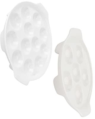 Mikinona 2pièces Plats à Escargots Céramique Compartiments Parfaits Pour Cuisson Au Four Service