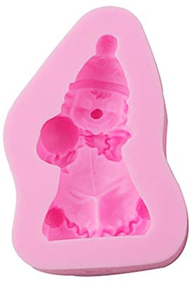 Lustige Clown-Silikonform, Fondant-Kuchenform, Urlaubs-Backwerkzeug für die Herstellung von Schokolade, Süßigkeiten, handgemachte Seife