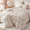 Sedefen Kissenbezug 40x80cm 2er Set Plüsch Biber Flanell Flauschig Herzenmuster Zierkissenbezug Weiß Rosa Kissenhülle Doppelpack Winter Kopfkissenbezug