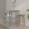 CINDERFUL Bartisch mit Regal Betongrau 100x50x101,5 cm Holzwerkstoff,Stylischer Stehtisch mit Ablagen und Fußstütze Perfekt für Küche und Essbereich Gartenmöbel & Zubehör Tische