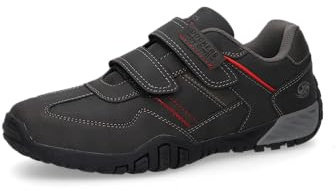 Dockers by Gerli Herren Low-Top Sneaker, Männer Halbschuhe,Wechselfußbett,straßenschuhe,Strassenschuhe,Sportschuhe,schwarz/grau,44 EU