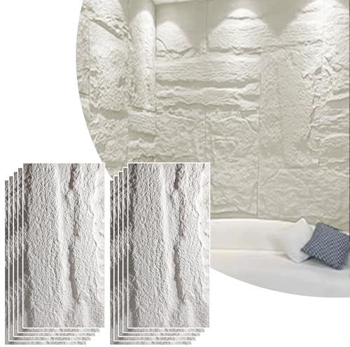 Faux Stone Wall Panel, Waterproof PU Wall Covering for Interior and Exterior, 3D Wall Decor Paneling, Stacked Stone Siding