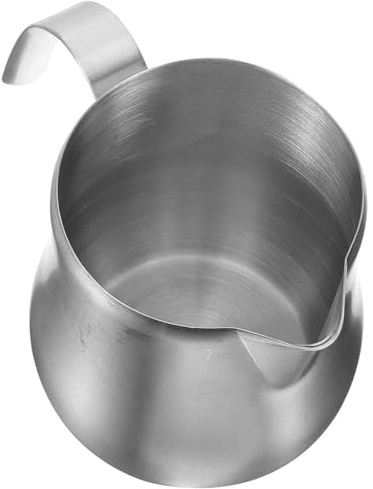 Cabilock Stainless Steel Espresso Pitcher with Handle Multi-use Milk Frothing Jug for Coffee Sauce and Portable Pitcher for Kitchen and Cafe Use