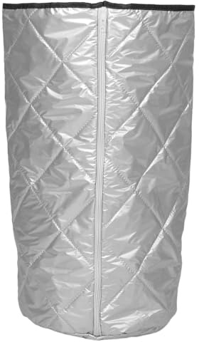 NUOBESTY Oxford Fabric Gas Cylinder Protector with Insulated Lining Silver 15kg, Weather-resistant Camping Gas Tank Cover for Outdoor Bbqs and Propane Cylinder Storage Random Color