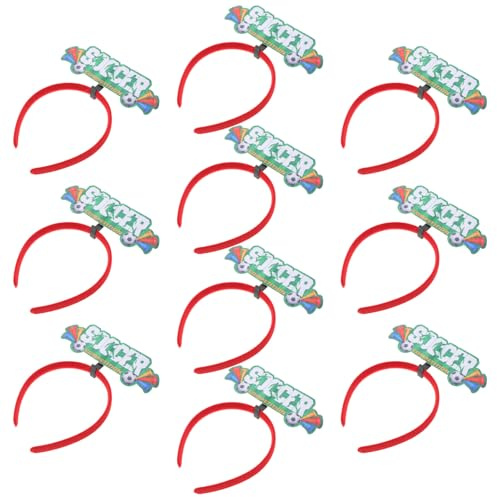 Healeved Lot de 10 Bandeaux de Football Antidérapants pour Garçon et Filles et Adultes, Accessoires de Fête et Encouragement pour Matchs de Foot, Serrage-têtes Légers et Colorés,