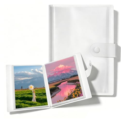 A6 Fotoalbum Transparent 40 Seiten Aufbewahrungsalbum Pvc Wasserdicht Sticker Aufbewahrung Kunststoffhülle Stempel-Stanzschablonen Scrapbooking Ordner Organizer für Karten Stanzformen Prägung Cliparts