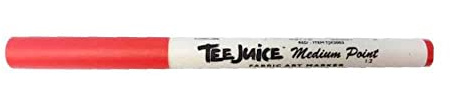 Jacquard Red Fabric Marker Pen for Clothing Customisation, Permanent Washable Textile Ink, T-Shirt Art Craft Supplies, Non-Toxic Medium Point, Single