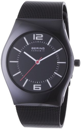 BERING Unisex Analog Quarz Ceramic Collection Armbanduhr mit Edelstahl Armband und Saphirglas 32035-642