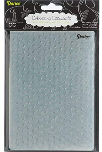 Darice 1217-67 Embossing Folder, 5 by 7-Inch, Dot Background Design