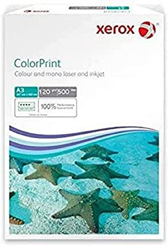 Xerox 003R96603 Premium Farblaser-Papier Druckerpapier DIN A3, 120 g/m², 500 Blatt pro Pack , weiß