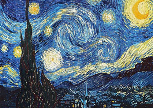 OMG Printing Vincent Van Gogh Sternennacht Poster/Druck/Bild, Satin-Fotopapier, A4, 297 mm x 210 mm