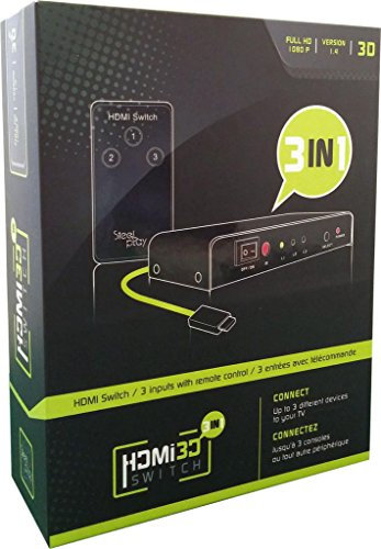 Switch HDMI 3 En 1 3D - Ultra Hd - 1080P + Telecommande + Cable HDMI